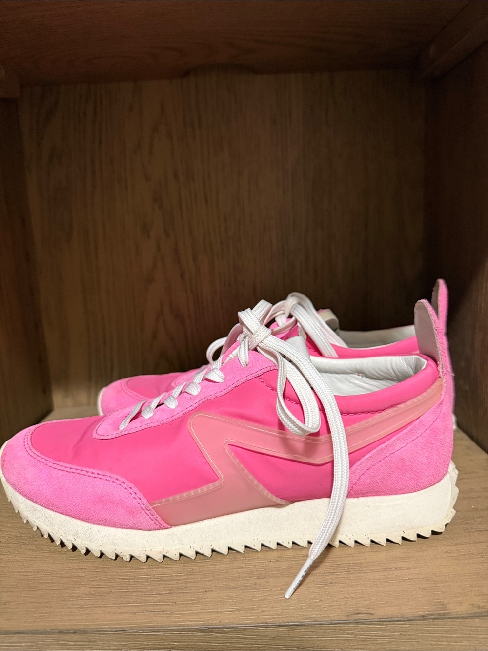 rag & bone Hot Pink Lace-Up Women's Sneakers - Picture 3 of 5